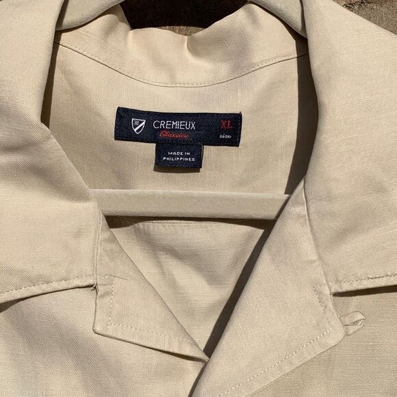 Take 50% OFF- Daniel Cremieux Classic Light Tan Button-Up Shirt, Size-XL - Picture 8 of 12